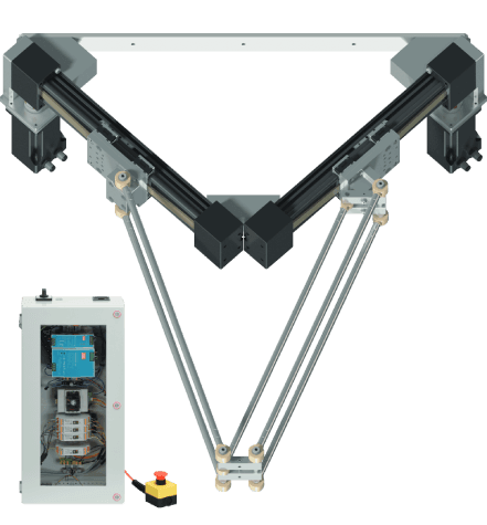 2-Achs Delta-Roboter - Vormontiert, mit Steuerung, Arbeitsraumdurchmesser 700 mm 