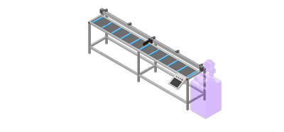 Sägevorrichtung aus Aluminiumprofilen für igus Einzelachsen